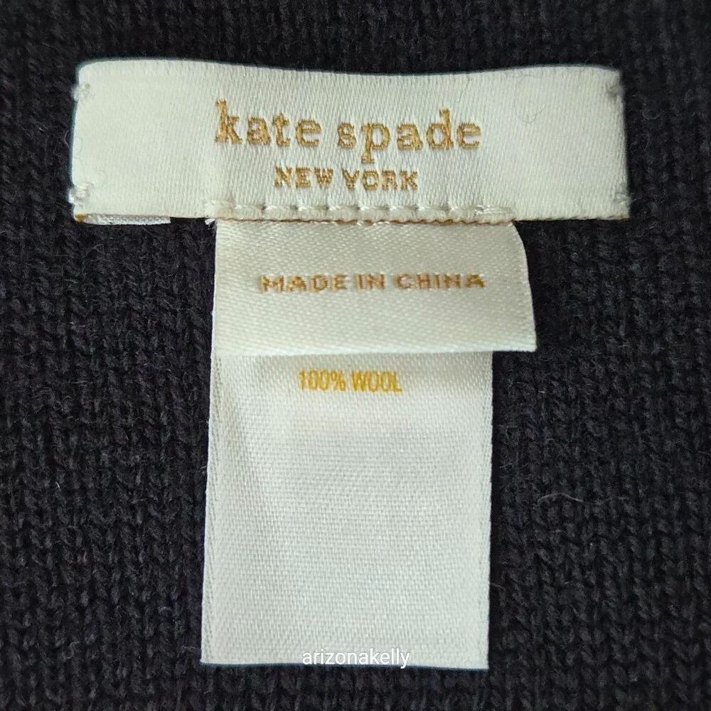 RARE kate spade NO SLEEP TILL BROOKLYN Wool Knit Scarf Beastie Boys Collectible